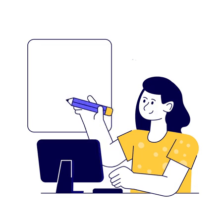Illustration of professional at work